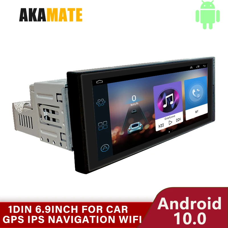 Универсальный Автомобильный мультимедийный видеоплеер 1din HD Android 1 ГБ ОЗУ Wi-Fi Bluetooth