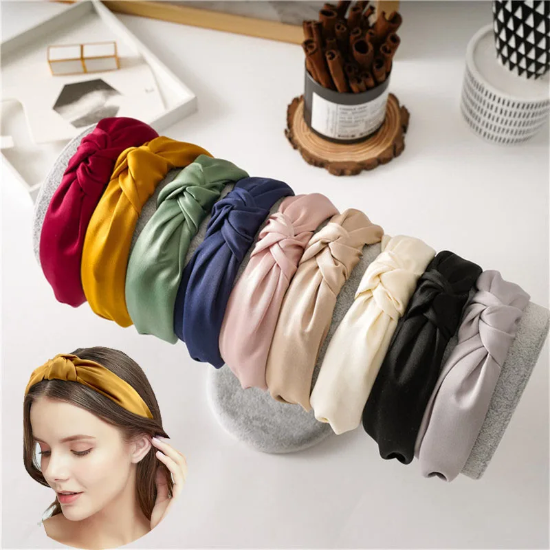 Solid Color Simple Fabric Makeup Accessories Headbands for Women Scrunchie Pack Bands Hairbands Wide Side Knot Hair Band 2020
Solid Color Simple Fabric Makeup Accessories Headbands for Women Scrunchie Pack Bands Hairbands Wide Side Knot Hair Band 2020