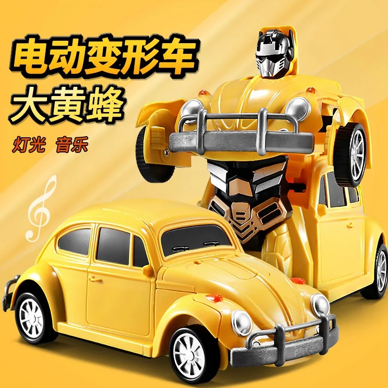 

CHILDREN'S Cartoon Transformation Toy Jingang Hornets Toy Car Deformation Robot Electric Sound And Light Autobots Thermal