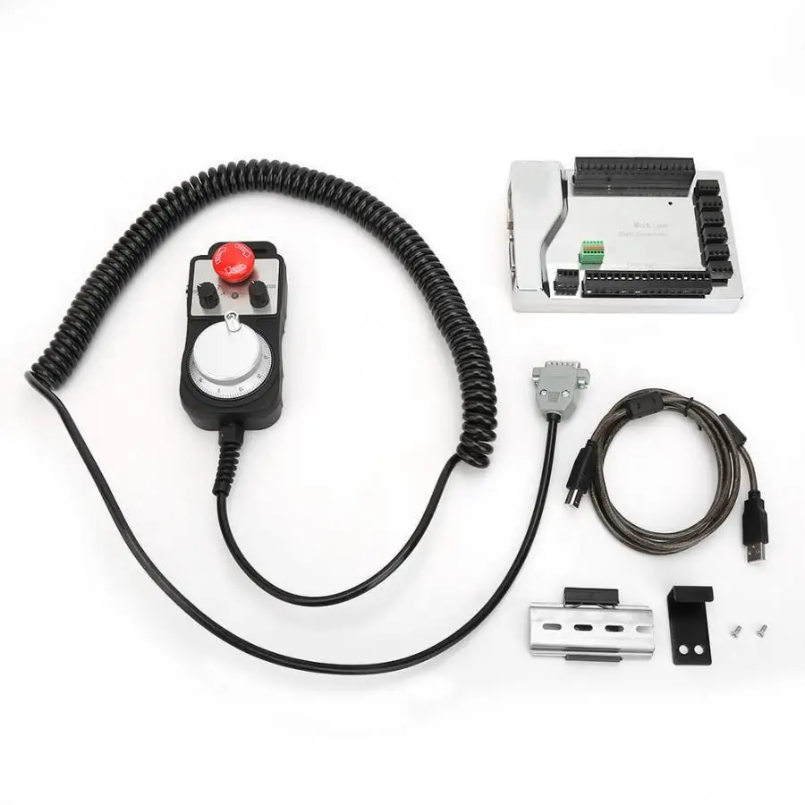MACH3 4 Axle Motion Controller Card Board USB Interface Aluminum Alloy Shell with Emergency Stop Function Electrical Handwheel
MACH3 4 Axle Motion Controller Card Board USB Interface Aluminum Alloy Shell with Emergency Stop Function Electrical Handwheel
