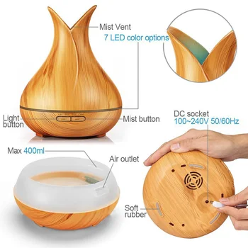 400ML Essential Oil Diffuser Ultrasonic Aromatherapy Air Humidifier for Home Office Spa MYDING
400ML Essential Oil Diffuser Ultrasonic Aromatherapy Air Humidifier for Home Office Spa MYDING
