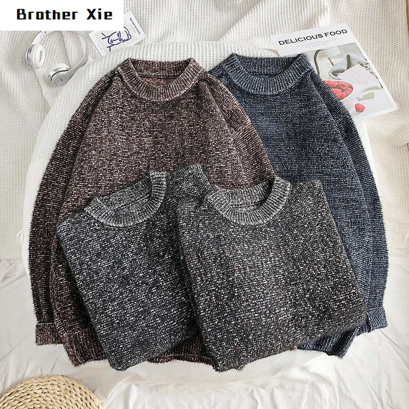 Winter Sweater Men's Warm Padded Fashion Solid Color Casual Knit Pullover Man Wild Loose Long-sleeved Sweater Male Clothes
Winter Sweater Men's Warm Padded Fashion Solid Color Casual Knit Pullover Man Wild Loose Long-sleeved Sweater Male Clothes