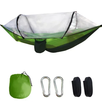 Fully automatic speed open hammock with mosquito net outdoor single double nylon cloth camping pole mosquito net hanging
Fully automatic speed open hammock with mosquito net outdoor single double nylon cloth camping pole mosquito net hanging