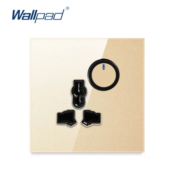 3 Pin MF Socket With On Off Switch Multifunction Wallpad Gold Tempered Glass Panel Wall Power Socket Outlet Grounded
3 Pin MF Socket With On Off Switch Multifunction Wallpad Gold Tempered Glass Panel Wall Power Socket Outlet Grounded