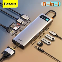 Baseus 11 in 1 USB C HUB Multi HUB Ethernet Network PD 100W Type C Docking Station Splitter USB 3.0 Adapter For Macbook Surface
Baseus 11 in 1 USB C HUB Multi HUB Ethernet Network PD 100W Type C Docking Station Splitter USB 3.0 Adapter For Macbook Surface