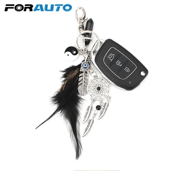 FORAUTO Car Hanging Decoration Silver Bohemian Keychain Dream Catcher Key Ring Pendant Tassel Feather Key Ring Car Accessories
FORAUTO Car Hanging Decoration Silver Bohemian Keychain Dream Catcher Key Ring Pendant Tassel Feather Key Ring Car Accessories