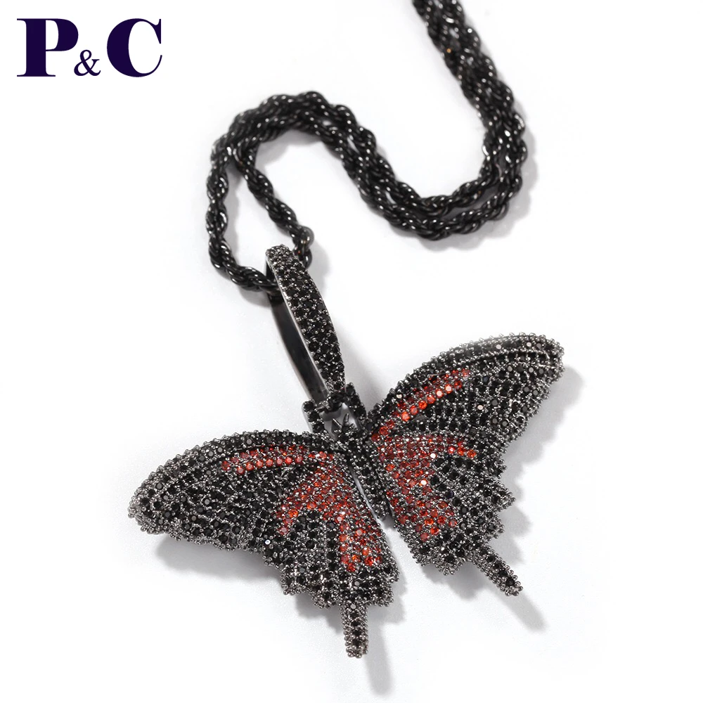 Animal Butterfly Necklace & Pendant Tennis Chain & Cuban chain AAA+ Iced Out Cubic Zircon Men's Women Hip hop Rock Jewelry
Animal Butterfly Necklace & Pendant Tennis Chain & Cuban chain AAA+ Iced Out Cubic Zircon Men's Women Hip hop Rock Jewelry
