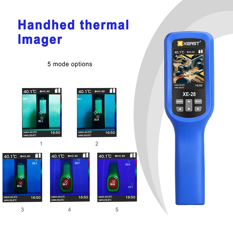 2.4 inch Color Screen Handheld Thermal Camera Thermal Imaging Camera Infrared thermometer XE-28 XE-26D economic thermal imager
2.4 inch Color Screen Handheld Thermal Camera Thermal Imaging Camera Infrared thermometer XE-28 XE-26D economic thermal imager