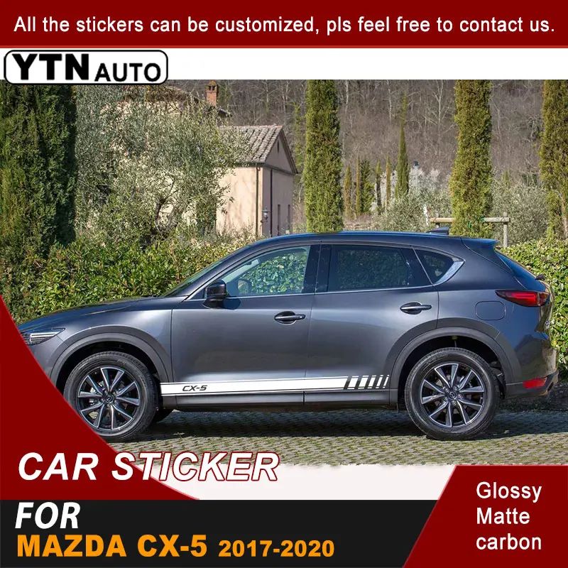Наклейки на боковые двери автомобиля для Mazda CX-5 CX5 2017 2018 2019 2020, графические гоночные виниловые аксессуары для автомобиля в полоску
Наклейки на боковые двери автомобиля для Mazda CX-5 CX5 2017 2018 2019 2020, графические гоночные виниловые аксессуары для автомобиля в полоску