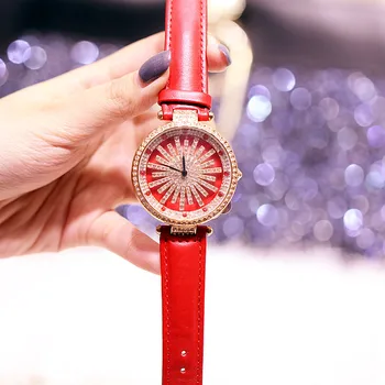 Luxury Rotate Diamond Women Watches Leather Quartz Wristwatches Ladies Female Clock Woman Simple Waterproof Wrist Watch Women
Luxury Rotate Diamond Women Watches Leather Quartz Wristwatches Ladies Female Clock Woman Simple Waterproof Wrist Watch Women