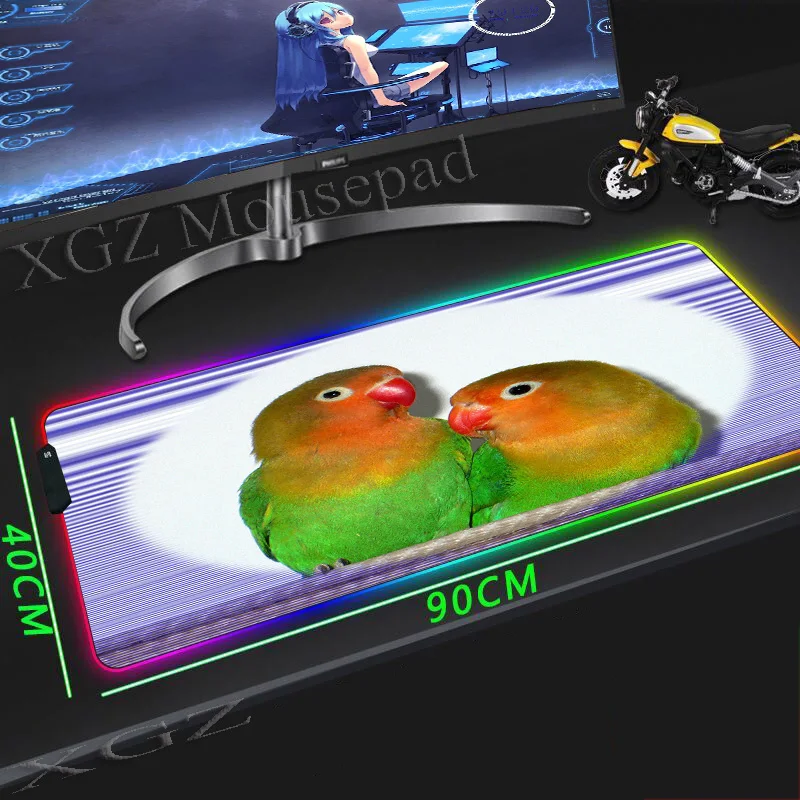 Большой коврик для мыши XGZ с рисунком аниме RGB черный Настольный компьютера в виде