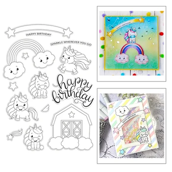 2020 New Word Happy Birthday Stamps Sets and Rainbow Unicorn Metal Cutting Dies Scrapbooking For DIY Album Greeting Card Making
2020 New Word Happy Birthday Stamps Sets and Rainbow Unicorn Metal Cutting Dies Scrapbooking For DIY Album Greeting Card Making
