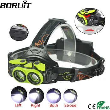 BORUiT XM-L2 LED Headlamp 3000LM 3-Mode Zoom Headlight USB Rechargeable 18650 Waterproof Head Torch for Camping Hunting
BORUiT XM-L2 LED Headlamp 3000LM 3-Mode Zoom Headlight USB Rechargeable 18650 Waterproof Head Torch for Camping Hunting