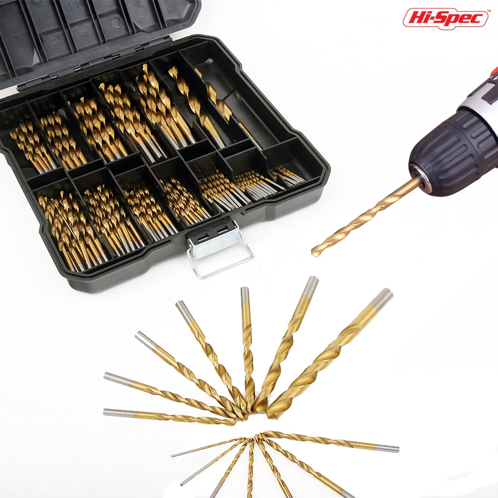 Hi-Spec 99pc Titanium-Coated HSS Mini Metal Drill Bit Set Power Tool Accessories Woodworking Tools for Wood Steel Plastic
Hi-Spec 99pc Titanium-Coated HSS Mini Metal Drill Bit Set Power Tool Accessories Woodworking Tools for Wood Steel Plastic