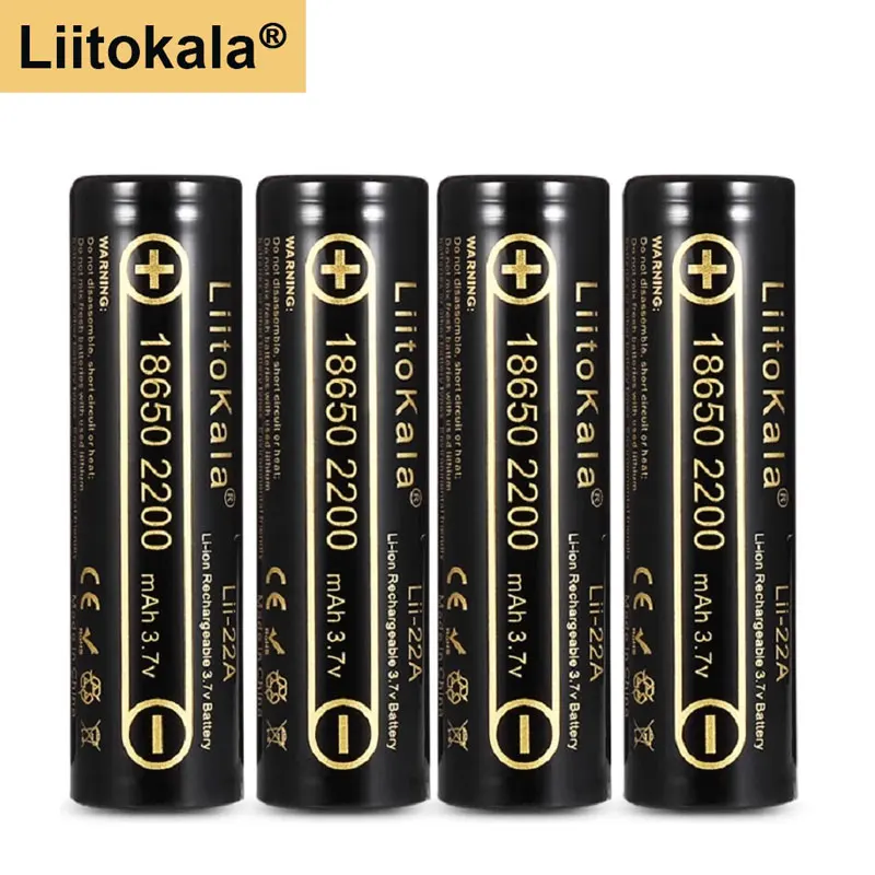 LiitoKala 100% оригинальные стандартные литий-ионные батареи 3 7 в 18650 2200 мАч