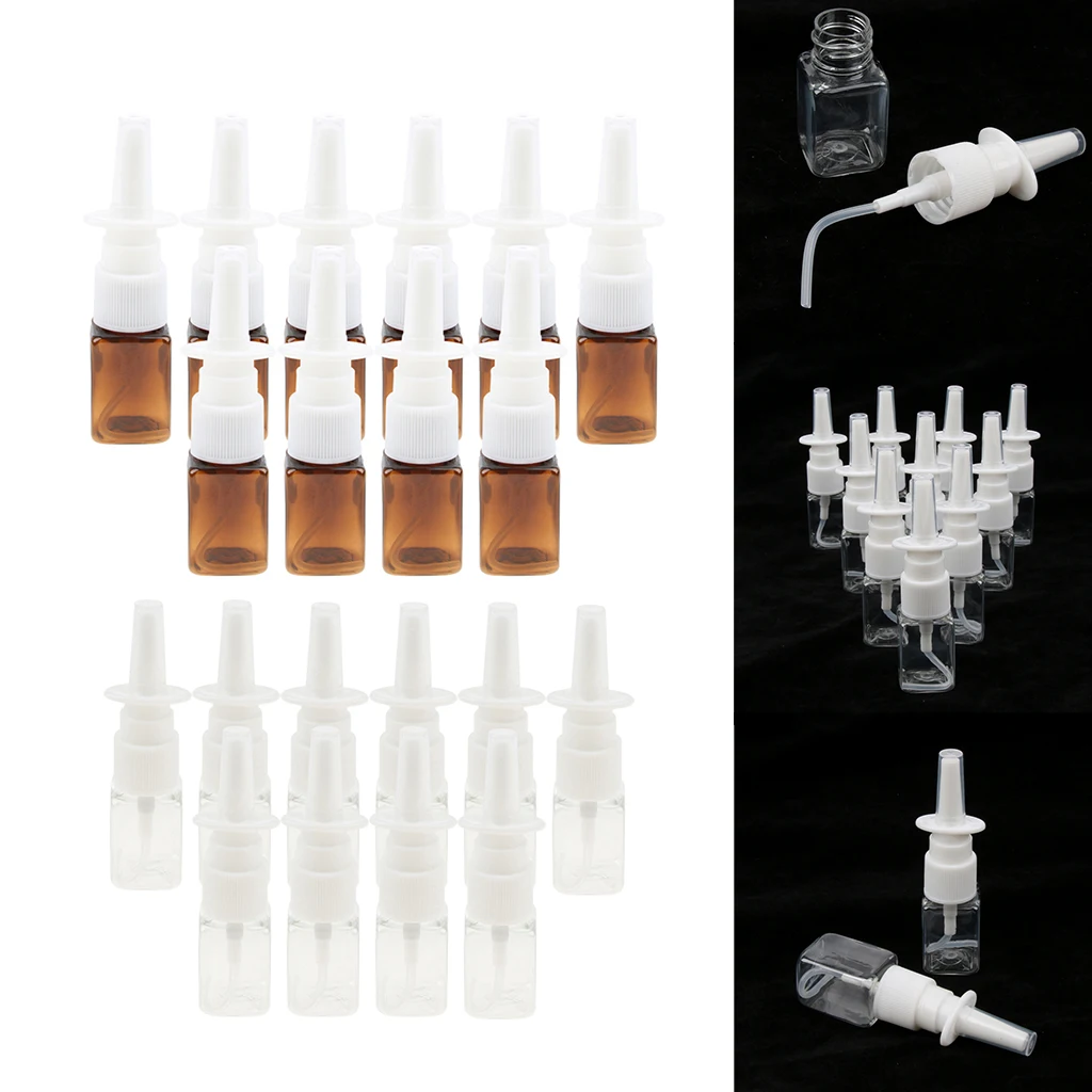 20pcs Refillable Empty Nasal Spray Bottles Fine Mist Vials for Travel 10ml 20pcs Refillable Empty Nasal Spray Bottles Fine Mist Vials for Travel 10ml