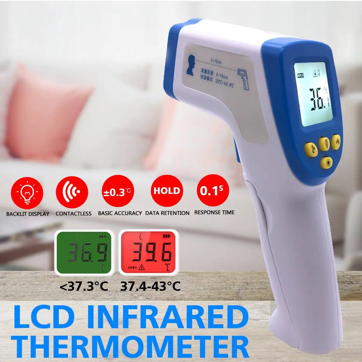 2020 Muti-fuction Baby/Adult Digital Termomete Infrared Forehead Body Thermometer Non-contact Temperature Measurement Device
2020 Muti-fuction Baby/Adult Digital Termomete Infrared Forehead Body Thermometer Non-contact Temperature Measurement Device
