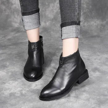 Smile Circle Winter Ankle Boots for Women Genuine Leather Chelsea Round toe Warm plush Short Boots Women's Shoes High-quality
Smile Circle Winter Ankle Boots for Women Genuine Leather Chelsea Round toe Warm plush Short Boots Women's Shoes High-quality