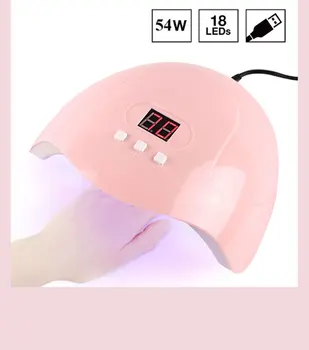 54W LED UV Light Lamp Nail Dryer Curing Gel Nail Polish Professional Timer Nail Art For Manicure Gel Nail Lamp Drying Lamp 
54W LED UV Light Lamp Nail Dryer Curing Gel Nail Polish Professional Timer Nail Art For Manicure Gel Nail Lamp Drying Lamp