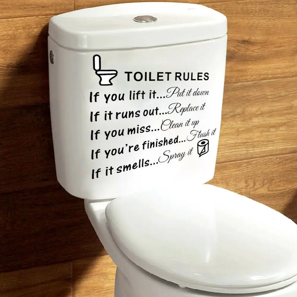 Toilet stickers Toilet Rules Removable Bathroom Sticker Home and Public Places Warning Sign Transparent DIY Art Home Decals
Toilet stickers Toilet Rules Removable Bathroom Sticker Home and Public Places Warning Sign Transparent DIY Art Home Decals