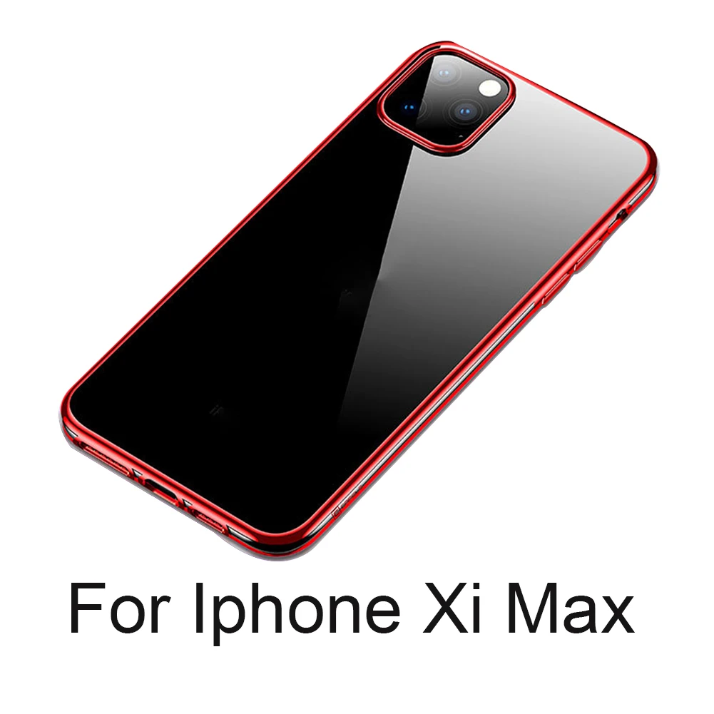 Electroplated Bumper Transparent Protective Cover Soft Silicone Shockproof Anti Scratch Durable Case Shell For Iphone Xi |