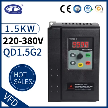 QD290 1PH 220v input 3PH 380v output 1.5KW Frequency Converter CNC Spindle Motor Speed Control
QD290 1PH 220v input 3PH 380v output 1.5KW Frequency Converter CNC Spindle Motor Speed Control