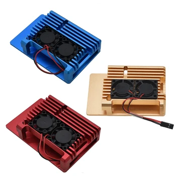 for Raspberry Pi 4 4B Aluminum Case Enclosure CNC Cover with Heatsink Cooling Dual Fan for Raspberry Pi 4 Model B
for Raspberry Pi 4 4B Aluminum Case Enclosure CNC Cover with Heatsink Cooling Dual Fan for Raspberry Pi 4 Model B