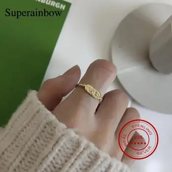 SUPERAINBOW 925 Sterling Silver Simple Irregular Geometric Animal Gold Finger Ring for Women Trendy 2020 Jewelry Gifts SR-R54
SUPERAINBOW 925 Sterling Silver Simple Irregular Geometric Animal Gold Finger Ring for Women Trendy 2020 Jewelry Gifts SR-R54