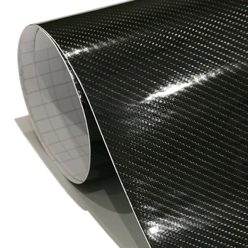 

Car Styling 152*30cm High Gloss 5D Black Carbon Fiber Vinyl Film Carbon Fibre Car Wrap Sheet Roll Film tools Car Sticker