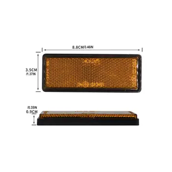10 Pcs Heavy-Duty Car Reflectors Rectangular Orange Reflective Strips Orange Oblong Rectangular Trailer Reflectors
10 Pcs Heavy-Duty Car Reflectors Rectangular Orange Reflective Strips Orange Oblong Rectangular Trailer Reflectors