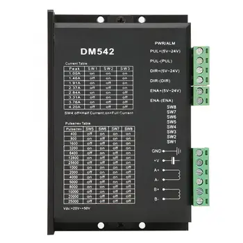 DM542 2-phase Stepper Motor Driver 57/86 Series Stepping Motor Driver 18-48VDC Peak 4.2A Stepper Motor Driver
DM542 2-phase Stepper Motor Driver 57/86 Series Stepping Motor Driver 18-48VDC Peak 4.2A Stepper Motor Driver