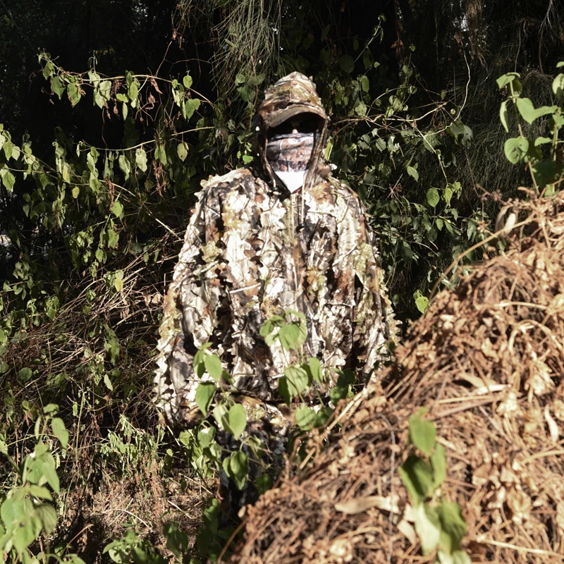 Ghillie Suit Hunting Woodland 3D Bionic maple Disguise Uniform Cs Breathable Camouflage Suits Set army military tactical new
Ghillie Suit Hunting Woodland 3D Bionic maple Disguise Uniform Cs Breathable Camouflage Suits Set army military tactical new