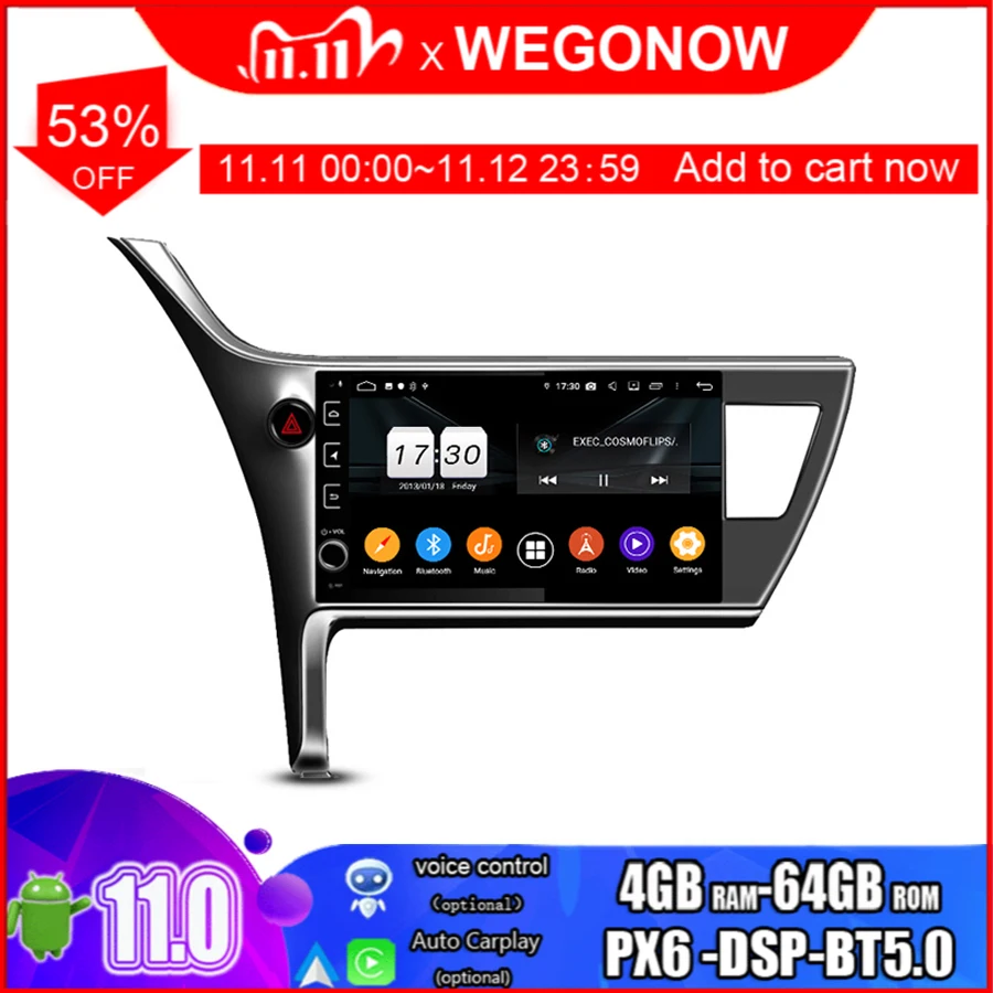 HD DSP IPS Android11.0 4 Гб 64 8-ядерный автомобильный DVD-плеер Wifi Bluetooth 5 0 радио GPS карта для