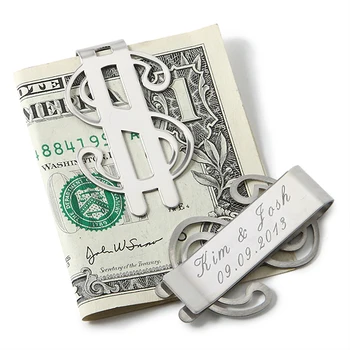 Custonzlied Free Logo Personalization Simple Design Stainless Steel Money Clip 
Custonzlied Free Logo Personalization Simple Design Stainless Steel Money Clip