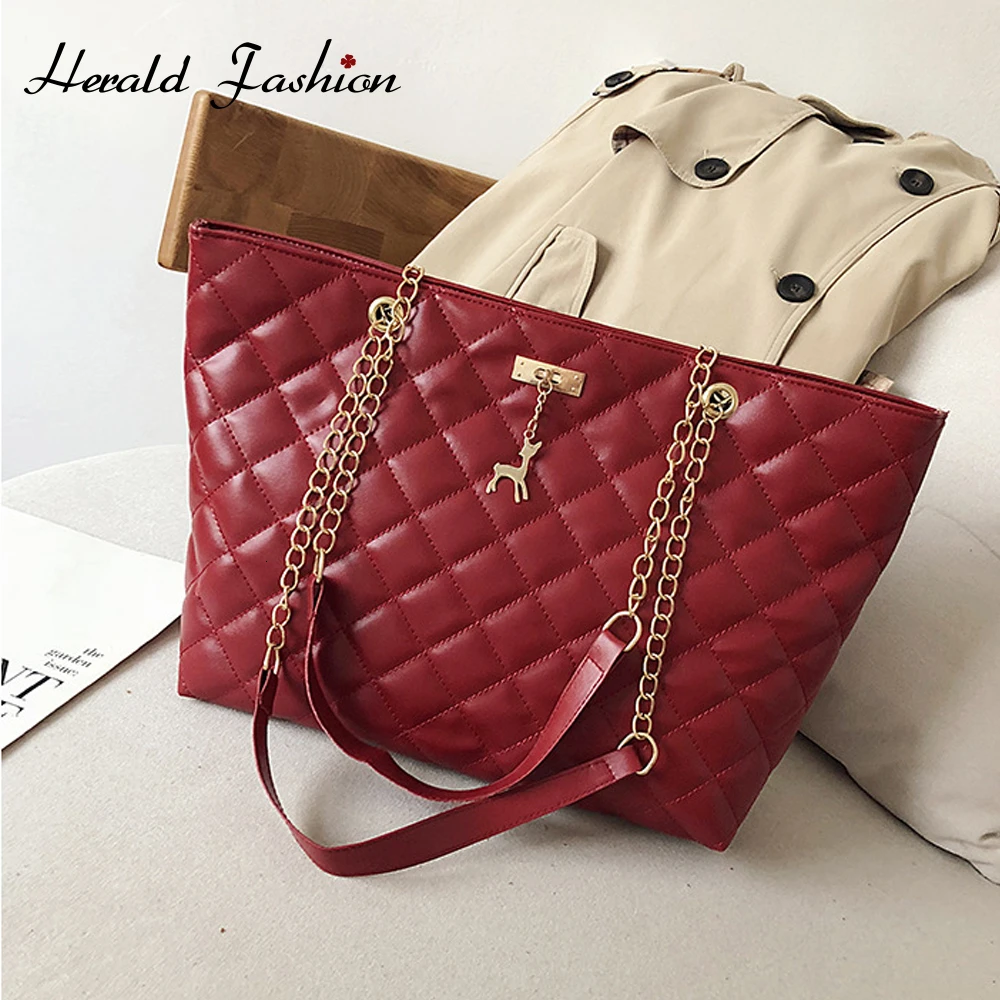 Casual Women Plaid Hand Bag Designer Chain Diamond Pattern Female Shoulder Messenger Bag Large Capacity Office Lady Travel Bag
Casual Women Plaid Hand Bag Designer Chain Diamond Pattern Female Shoulder Messenger Bag Large Capacity Office Lady Travel Bag