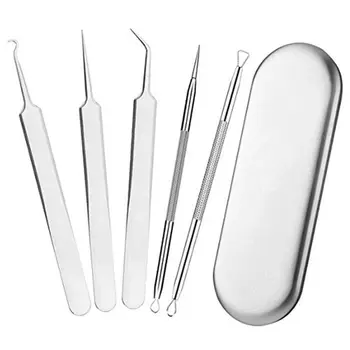 5pcs Acne Blackhead Remover Picker Comedone Pimple Blemish Extractor Needle Awl
5pcs Acne Blackhead Remover Picker Comedone Pimple Blemish Extractor Needle Awl