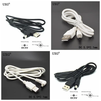 DC Power Plug USB Convert To 5.5*2.1mm/DC 5.5x2.1mm White Black L Shape Right Angle Jack With Cord Connector USB Cable
DC Power Plug USB Convert To 5.5*2.1mm/DC 5.5x2.1mm White Black L Shape Right Angle Jack With Cord Connector USB Cable