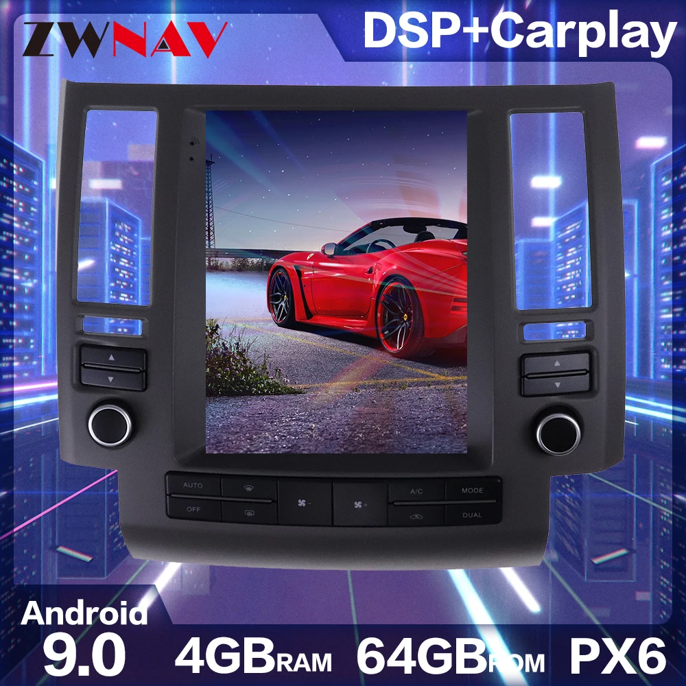 Vertical Screen Tesla 10.4 inch Android 9.0 PX6 For Infiniti FX FX35 FX45 Car Multimedia Player Stereo Radio GPS Navigation
Vertical Screen Tesla 10.4 inch Android 9.0 PX6 For Infiniti FX FX35 FX45 Car Multimedia Player Stereo Radio GPS Navigation