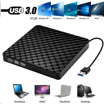 External DVD Optical Drive USB 3.0 Slim DVD RW CD Writer Drive Burner Reader Player for Mac Laptop PC
External DVD Optical Drive USB 3.0 Slim DVD RW CD Writer Drive Burner Reader Player for Mac Laptop PC