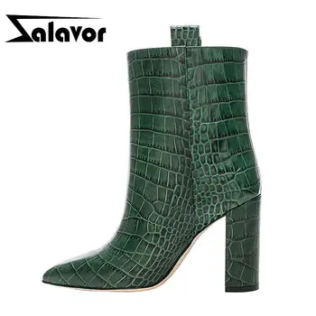 ZALAVOR Short Boots Women Plus Size 35-48 Winter High Heels Ankle Boots Fashion Stone Pattern Pointed Toe Casual Shoes Women
ZALAVOR Short Boots Women Plus Size 35-48 Winter High Heels Ankle Boots Fashion Stone Pattern Pointed Toe Casual Shoes Women