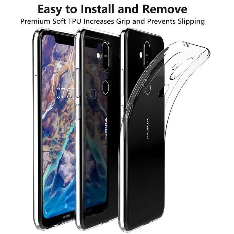 Clear Cover For Nokia 1 2 3 4 5 6 7 8 Sirocco 9 Pure View 7 Plus Soft TPU Case For Nokia 3.1C 7.2 6.2 4.2 3.2 2.2 5.1 3.1 2.1
Clear Cover For Nokia 1 2 3 4 5 6 7 8 Sirocco 9 Pure View 7 Plus Soft TPU Case For Nokia 3.1C 7.2 6.2 4.2 3.2 2.2 5.1 3.1 2.1