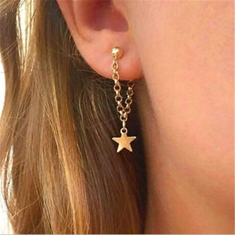 WKOUD Japan Korean Europe & American Fashion Personality Brincos Women's Simple Five-pointed Star Earrings for Women Jewelry
WKOUD Japan Korean Europe & American Fashion Personality Brincos Women's Simple Five-pointed Star Earrings for Women Jewelry