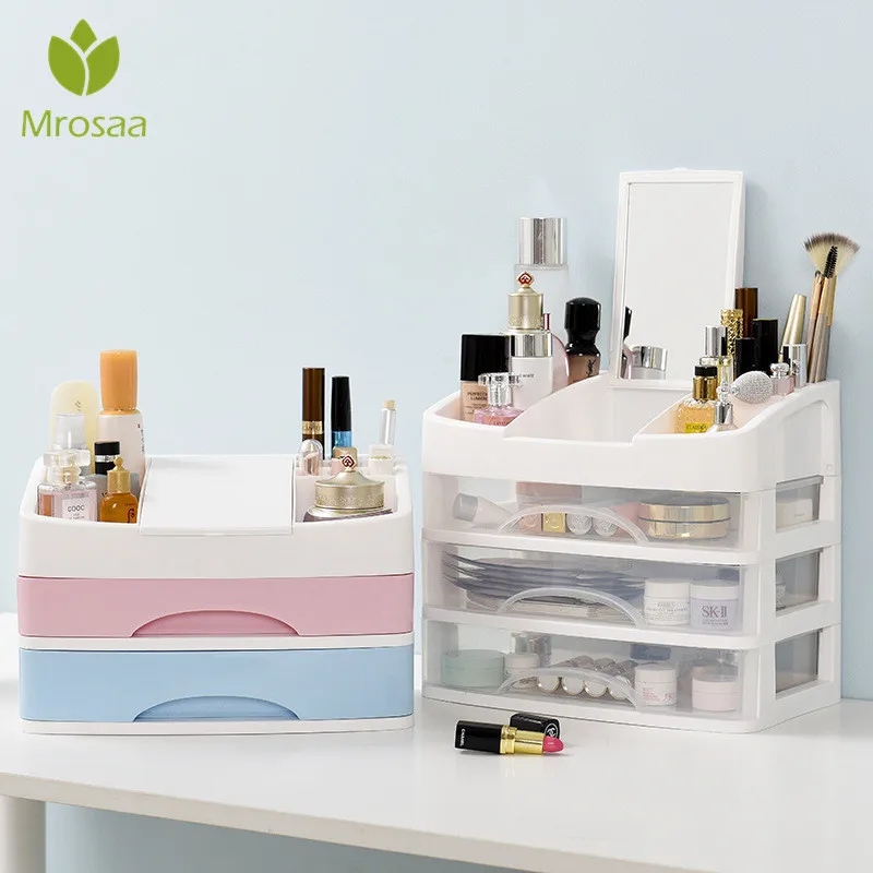 Multi-function Drawer Cosmetic Storage Box Large Creative Desktop Storage Box Plastic Cosmetic Case with Mirror Organizer
Multi-function Drawer Cosmetic Storage Box Large Creative Desktop Storage Box Plastic Cosmetic Case with Mirror Organizer