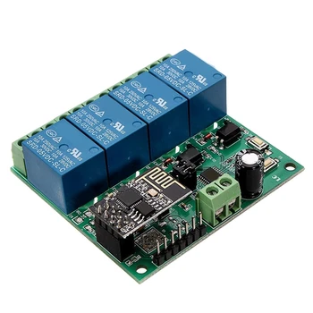 5V ESP8266 Four Channel WiFi Relay Module IOT Smart Home Cellphone APP Remote Control
5V ESP8266 Four Channel WiFi Relay Module IOT Smart Home Cellphone APP Remote Control