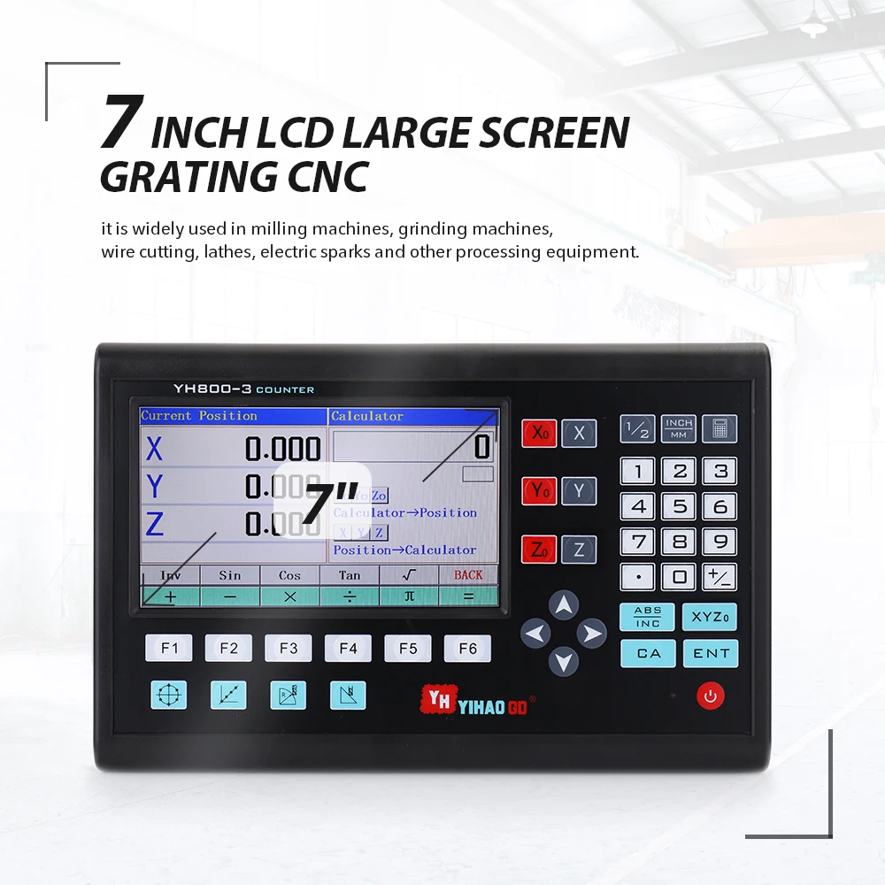 7 Inch LCD Large Screen Grating CNC Digital Readout Display Lathe Control Panel Controller Board Engraving Milling Machine
7 Inch LCD Large Screen Grating CNC Digital Readout Display Lathe Control Panel Controller Board Engraving Milling Machine