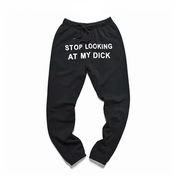 Letter Stop looking at my dick sweatpants Drawstring Loose Hip Hop Joggers Women High Waist Black Casual Sweat pants
Letter Stop looking at my dick sweatpants Drawstring Loose Hip Hop Joggers Women High Waist Black Casual Sweat pants