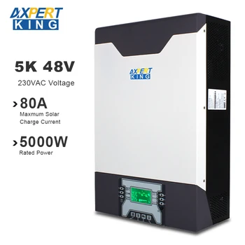 Solar Inverter 5000W 80A 500Vdc MPPT Parallel Inverter 48V 230VAC Pure Sine Wave Hybrid Inverter With Battery Charger
Solar Inverter 5000W 80A 500Vdc MPPT Parallel Inverter 48V 230VAC Pure Sine Wave Hybrid Inverter With Battery Charger
