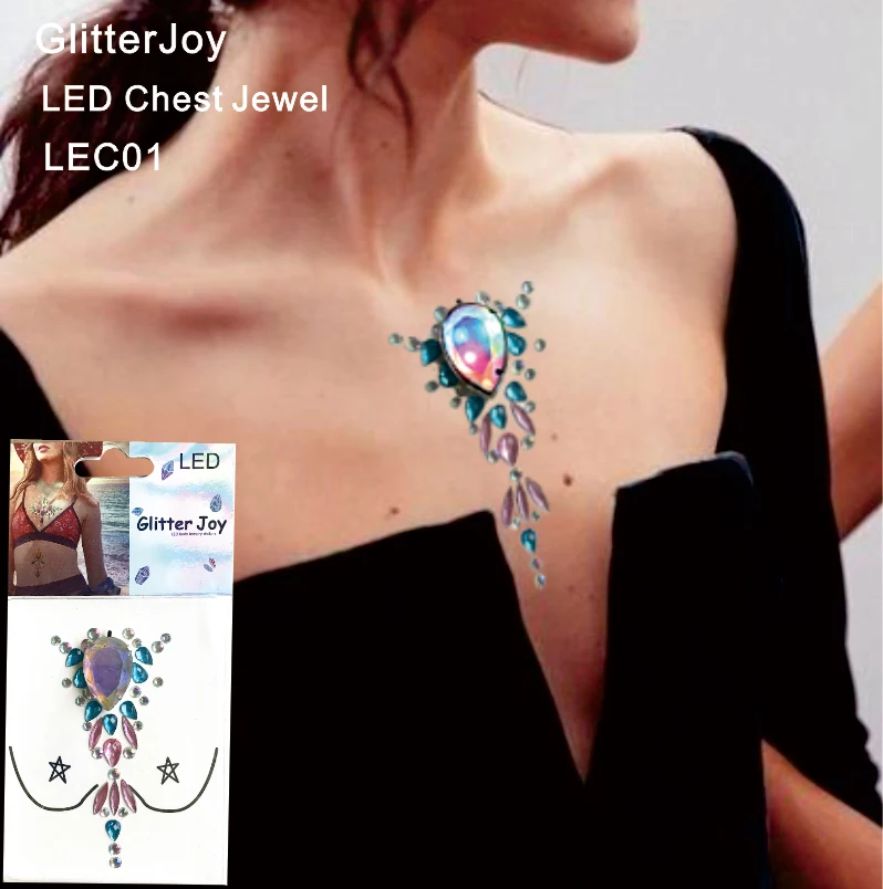 LEC01 1 PC LED Flashing light Sternum Chest Jewel Sticker best Party Accessories for evening Dress Makeup Sticker
LEC01 1 PC LED Flashing light Sternum Chest Jewel Sticker best Party Accessories for evening Dress Makeup Sticker