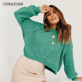 UIDEAZONE Computer Knitted Women Sweater O-Neck Pullovers Solid Color 2019 Autumn Winter Streetwear
UIDEAZONE Computer Knitted Women Sweater O-Neck Pullovers Solid Color 2019 Autumn Winter Streetwear