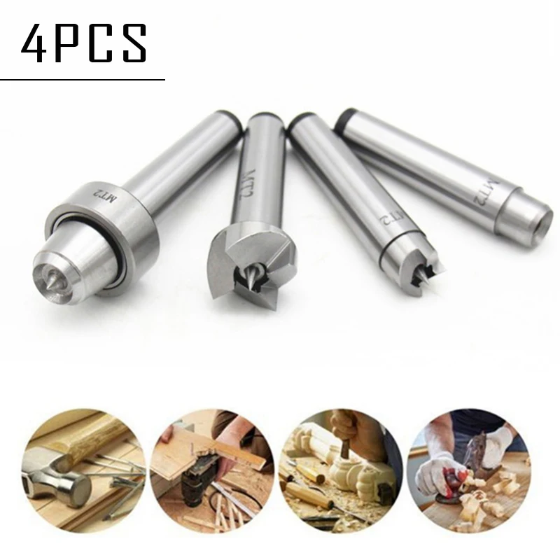 4pcs MT2 Centers Drives Rotary Tops Set For Woodworking Lathe Turning Tools Wood Working Power Tool Accessories
4pcs MT2 Centers Drives Rotary Tops Set For Woodworking Lathe Turning Tools Wood Working Power Tool Accessories